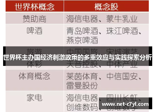 世界杯主办国经济刺激政策的多重效应与实践探索分析